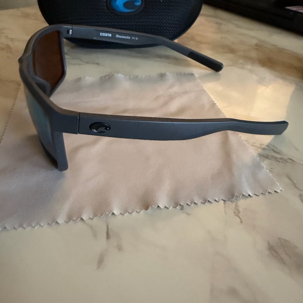 Gray Sunglasses with Blue Lenses - Picture 2 of 2